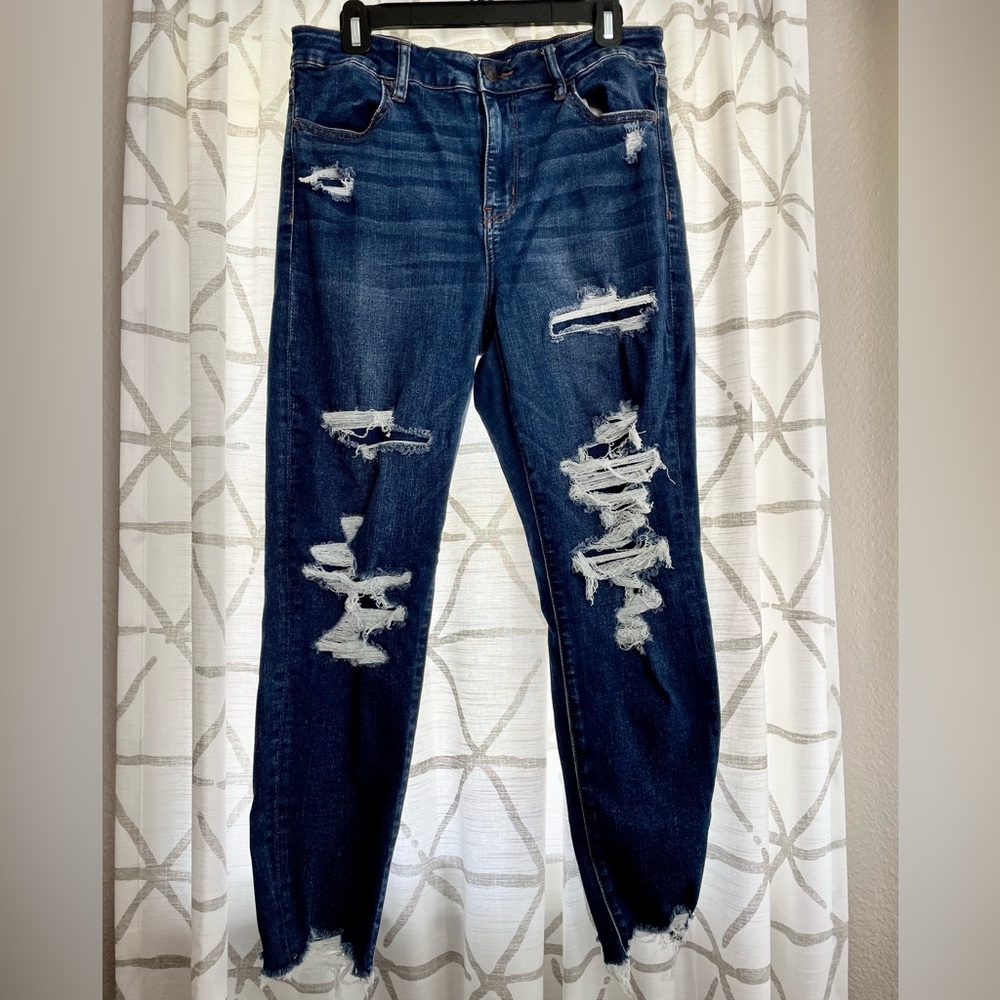 AMERICAN EAGLE  hi-rise jegging ne(x)t level stretch women size 14 short